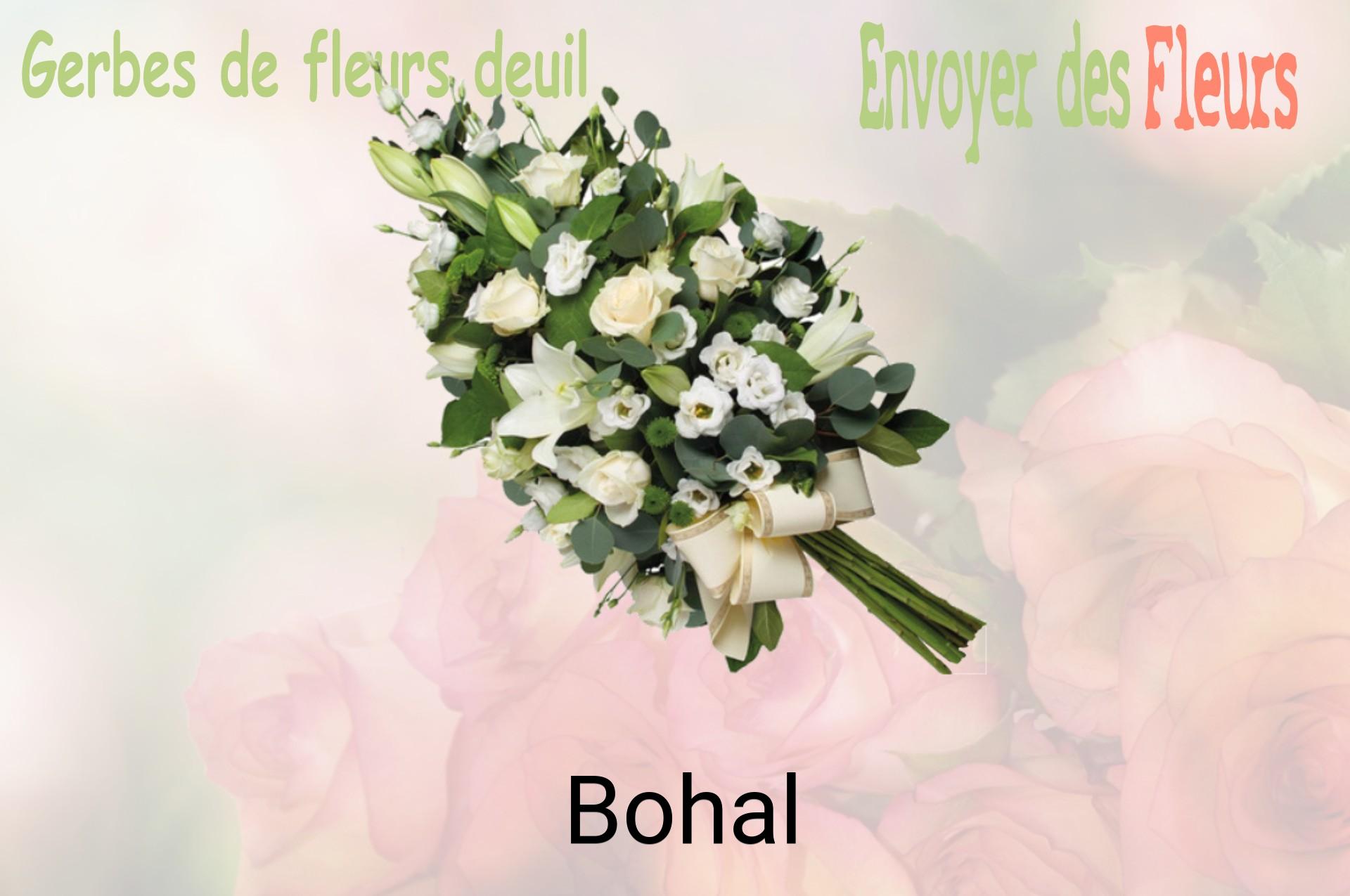 Gerbe de fleurs de deuil livrée à Bohal